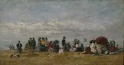Beach at Trouville, Eugene Boudin